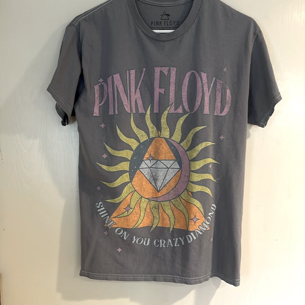 Pink Floyd Shine On You Crazy Diamond Band Tee gray sz S short sleeved unisex